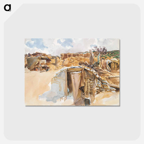 アートポストカード-Dugout - ジョン シンガー サージェント Postcard.