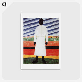 アートポストカード-Peasant Woman - カジミール マレーヴィチ Postcard.