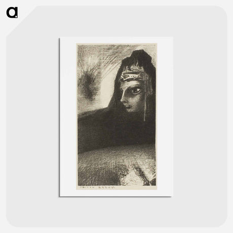 アートポストカード-Dark Peak - オディロン ルドン Postcard.