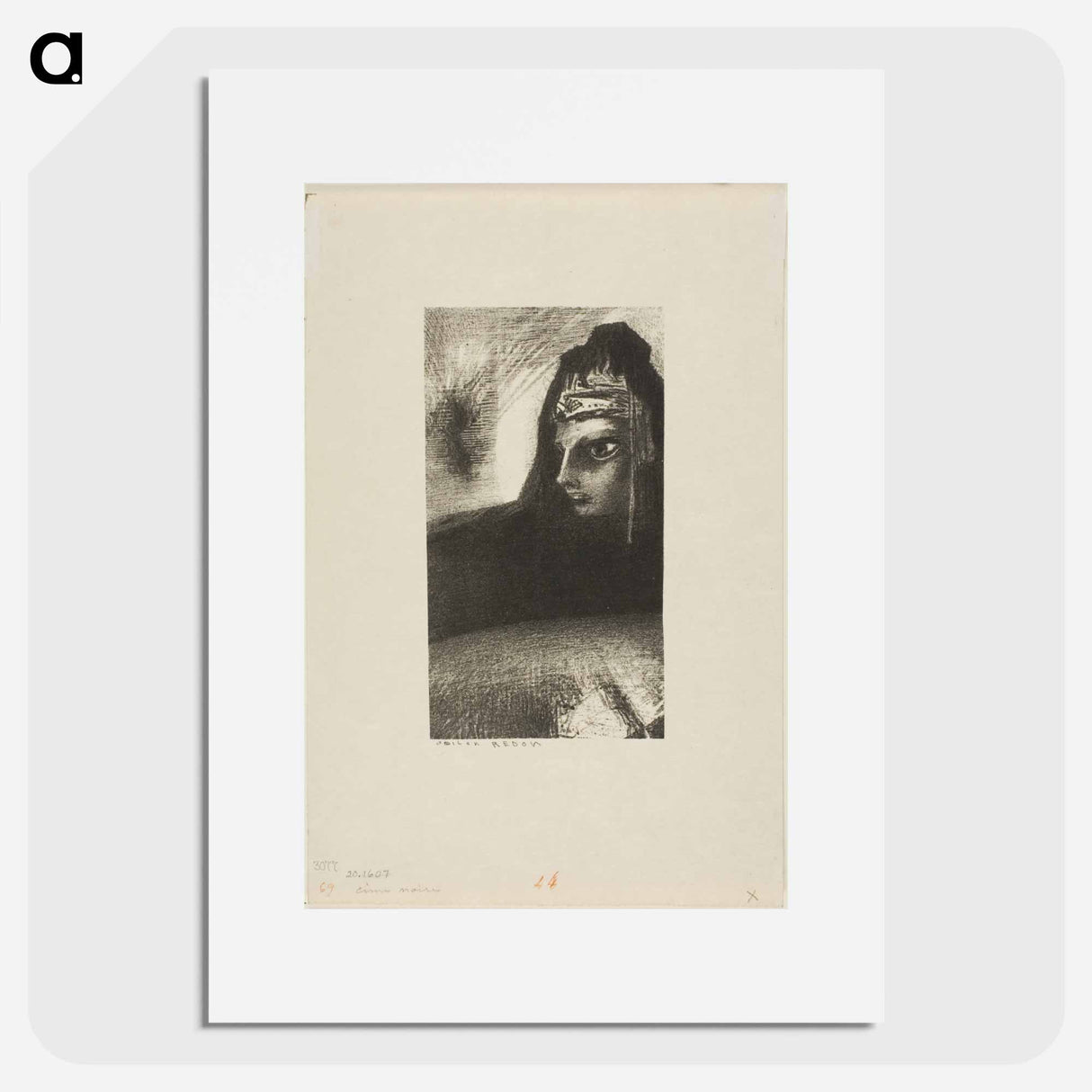 Dark Peak - Odilon Redon Poster.