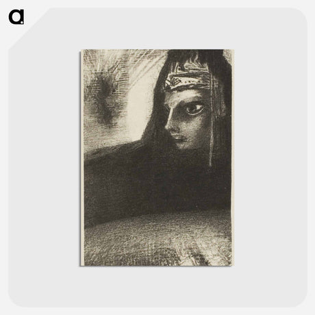 アートポストカード-Dark Peak - オディロン ルドン Postcard.