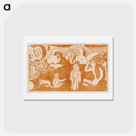 アートポストカード-Love, and You Will Be Happy - ポール ゴーギャン Postcard.