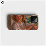 Girl on a Balcony, Cagnes - Pierre-Auguste Renoir Phone Case.