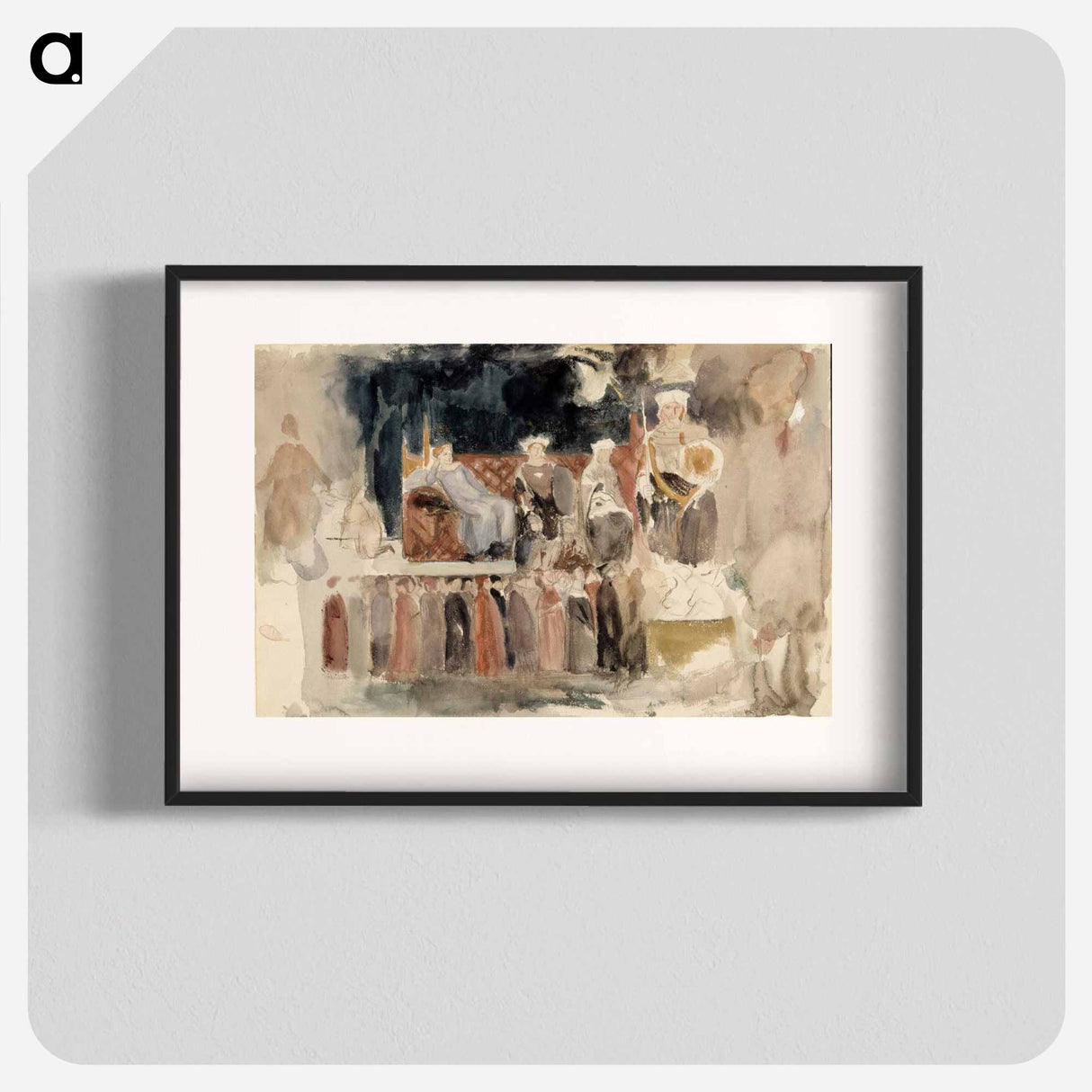 Hyvä hallitus, kopio ambrogio lorenzettin freskomaalauksen keskiosasta palazzo publicosta sienassa - アルバート エーデルフェルト Poster.