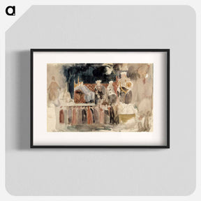 アートポスター-Hyvä hallitus, kopio ambrogio lorenzettin freskomaalauksen keskiosasta palazzo publicosta sienassa - アルバート エーデルフェルト Poster.