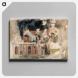 Hyvä hallitus, kopio ambrogio lorenzettin freskomaalauksen keskiosasta palazzo publicosta sienassa - アルバート エーデルフェルト Canvas.