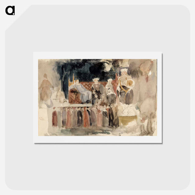 アートポストカード-Hyvä hallitus, kopio ambrogio lorenzettin freskomaalauksen keskiosasta palazzo publicosta sienassa - アルバート エーデルフェルト Postcard.