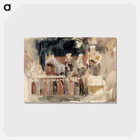 アートポストカード-Hyvä hallitus, kopio ambrogio lorenzettin freskomaalauksen keskiosasta palazzo publicosta sienassa - アルバート エーデルフェルト Postcard.