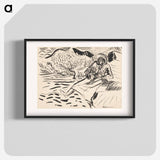 Seated woman in a landscape - アーノルド ピーター ワイズ クビンチャン Poster.