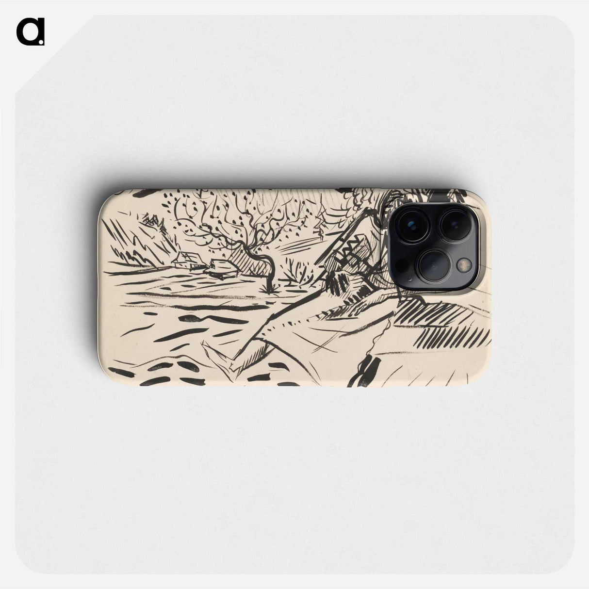 Seated woman in a landscape - アーノルド ピーター ワイズ クビンチャン Phone Case.