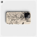 Seated woman in a landscape - アーノルド ピーター ワイズ クビンチャン Phone Case.
