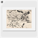 Seated woman in a landscape - アーノルド ピーター ワイズ クビンチャン Poster.