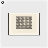 アートポストカード-Elephant Walking
 - エドワード マイブリッジ Postcard.
