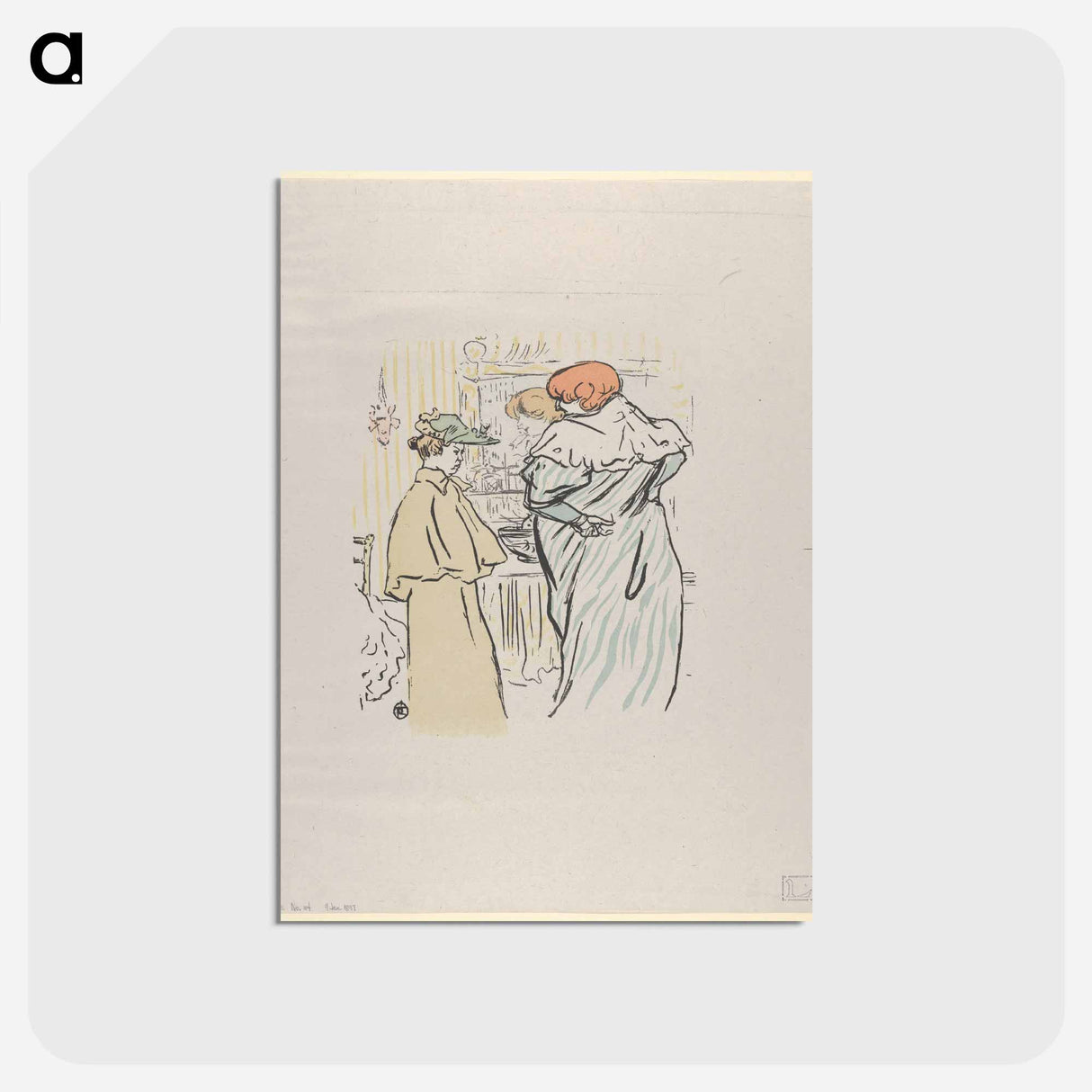 アートポストカード-Alors vous êtes sages - アンリ ド トゥールーズ ロートレック Postcard.