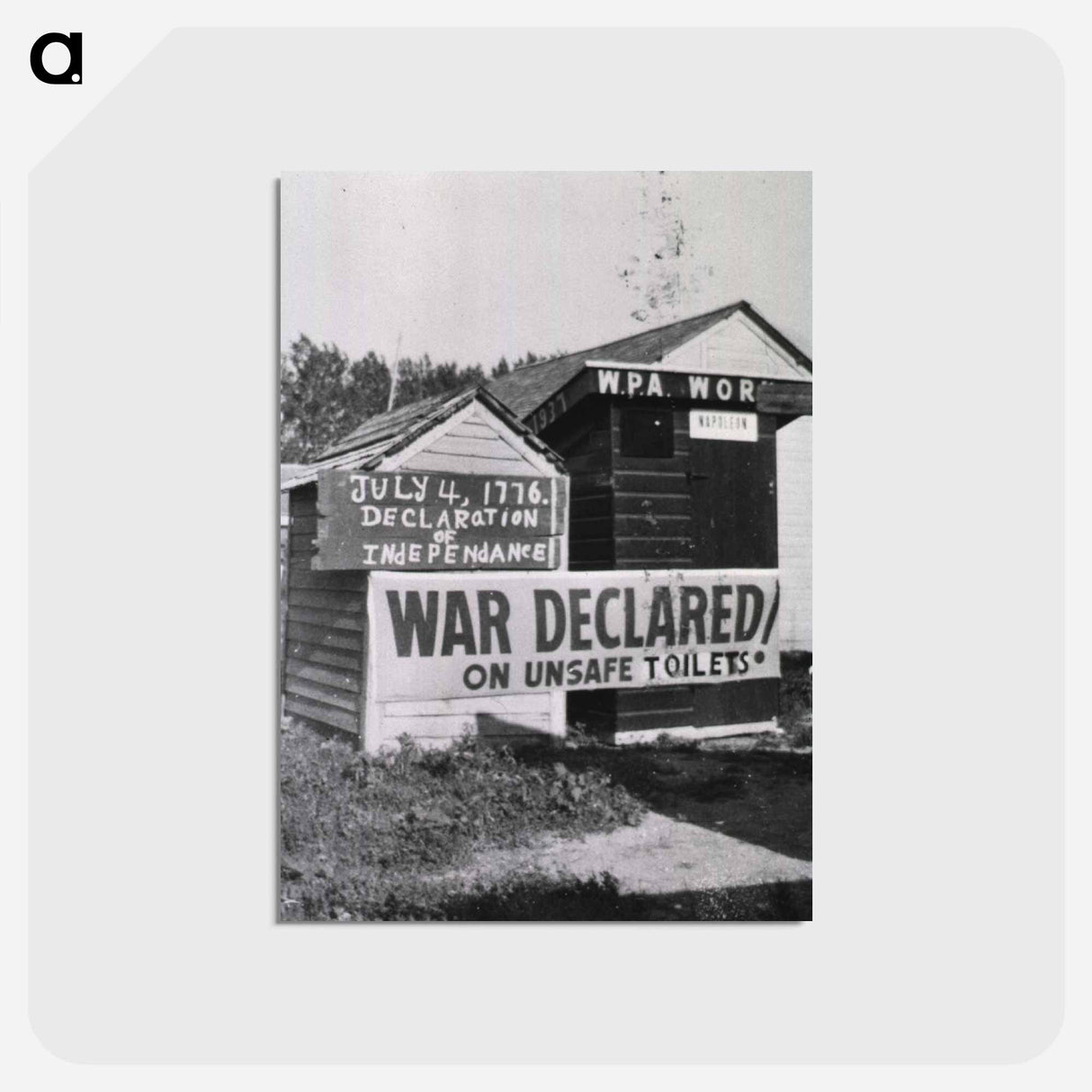 アートポストカード-War Declared on Unsafe Toilets!
 - 国立医学図書館 Postcard.