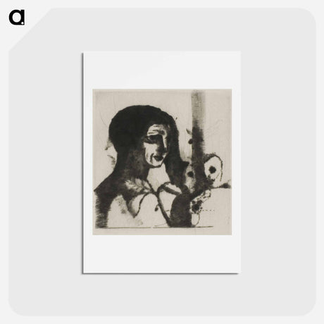 アートポストカード-Enigma - オディロン ルドン Postcard.