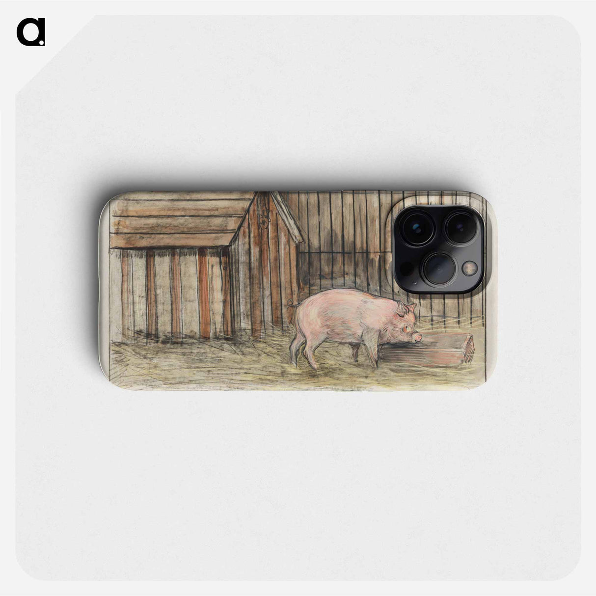 Varken Voor zijn kot bij een trog - テオ ヴァン ホイテマ Phone Case.