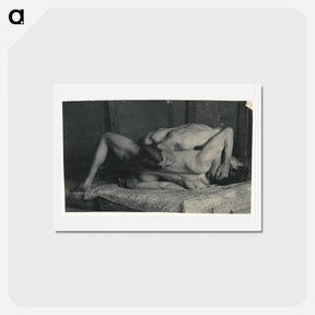 アートポストカード-Photograph study for The Wrestlers - トーマス エイキンズ Postcard.