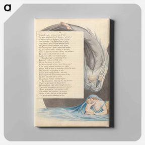 アートパネル-Young's Night Thoughts, Page 13, "The present moment terminates our sight" - ウィリアム ブレイク Canvas.