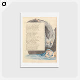 アートポストカード-Young's Night Thoughts, Page 13, "The present moment terminates our sight" - ウィリアム ブレイク Postcard.