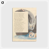 アートポストカード-Young's Night Thoughts, Page 13, "The present moment terminates our sight" - ウィリアム ブレイク Postcard.