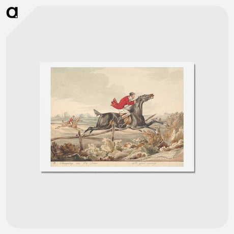 アートポストカード-Qualified Horses and Unqualified Riders: 'Charging an Ox Fence with Good Success'
 - イェール大学アートギャラリー Postcard.