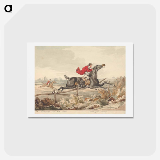 アートポストカード-Qualified Horses and Unqualified Riders: 'Charging an Ox Fence with Good Success'
 - イェール大学アートギャラリー Postcard.