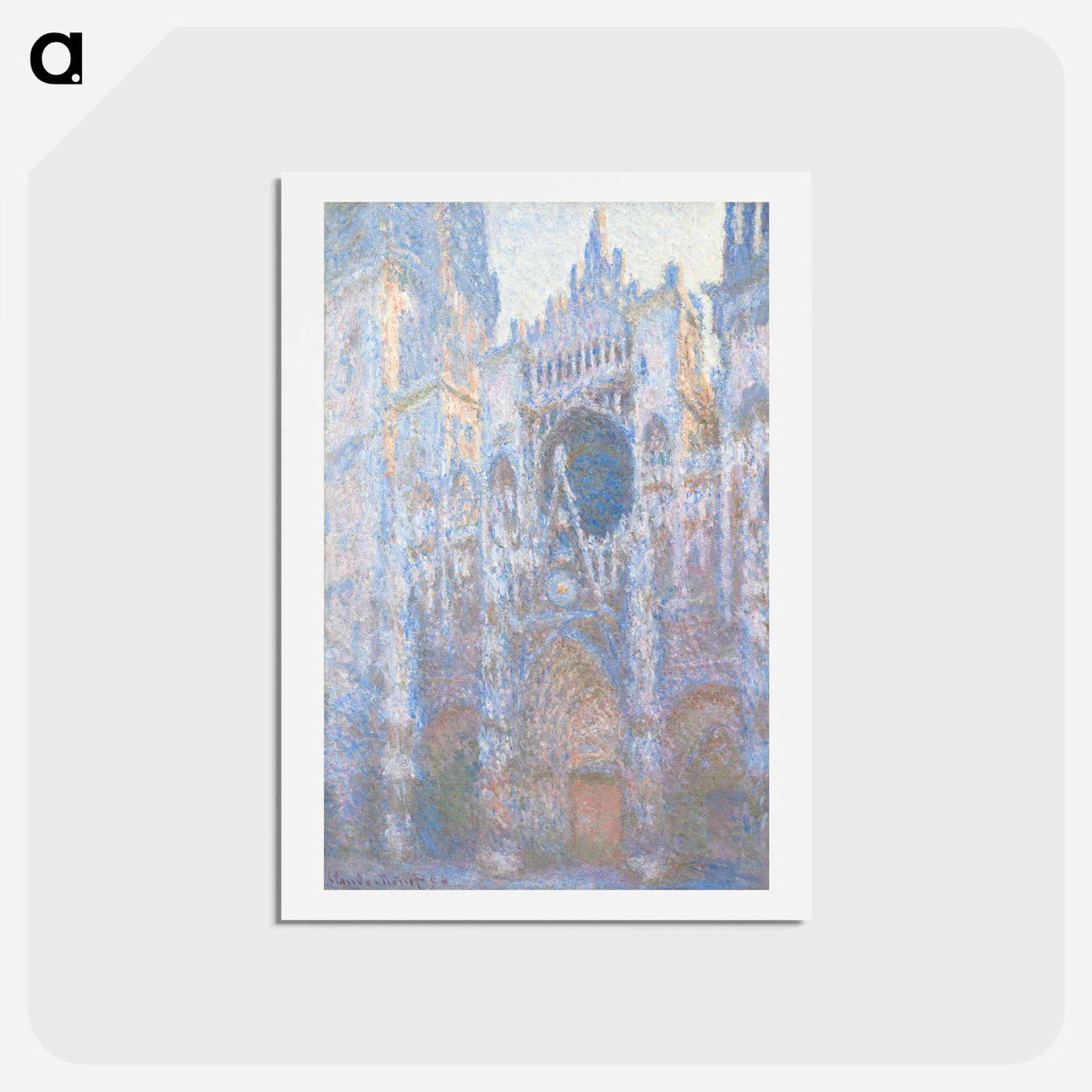 The Portal of Rouen Cathedral in Morning Light - クロード モネ Postcard.