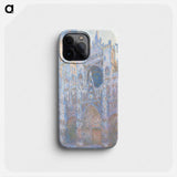 The Portal of Rouen Cathedral in Morning Light - クロード モネ Phone Case.