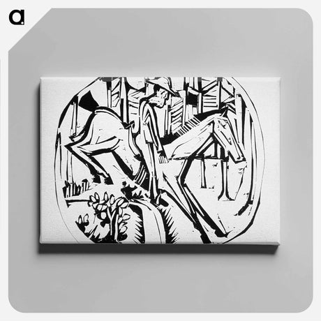 アートパネル-Drawings by Ernst Ludwig Kirchner - エルンスト ルートヴィヒ キルヒナー Canvas.
