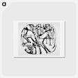 アートポストカード-Drawings by Ernst Ludwig Kirchner - エルンスト ルートヴィヒ キルヒナー Postcard.