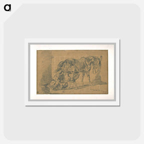 アートポストカード-A blacksmith - ウジェーヌ ドラクロワ Postcard.