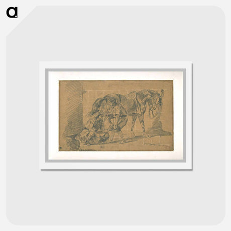 アートポストカード-A blacksmith - ウジェーヌ ドラクロワ Postcard.