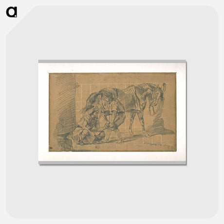 アートポストカード-A blacksmith - ウジェーヌ ドラクロワ Postcard.