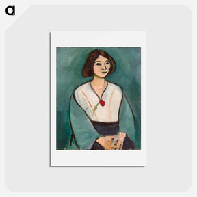 アートポストカード-Woman in green - アンリ マティス Postcard.