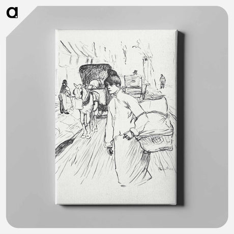 アートパネル-The Laundress - アンリ ド トゥールーズ ロートレック Canvas.