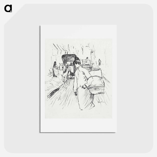 アートポストカード-The Laundress - アンリ ド トゥールーズ ロートレック Postcard.