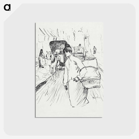 アートポストカード-The Laundress - アンリ ド トゥールーズ ロートレック Postcard.