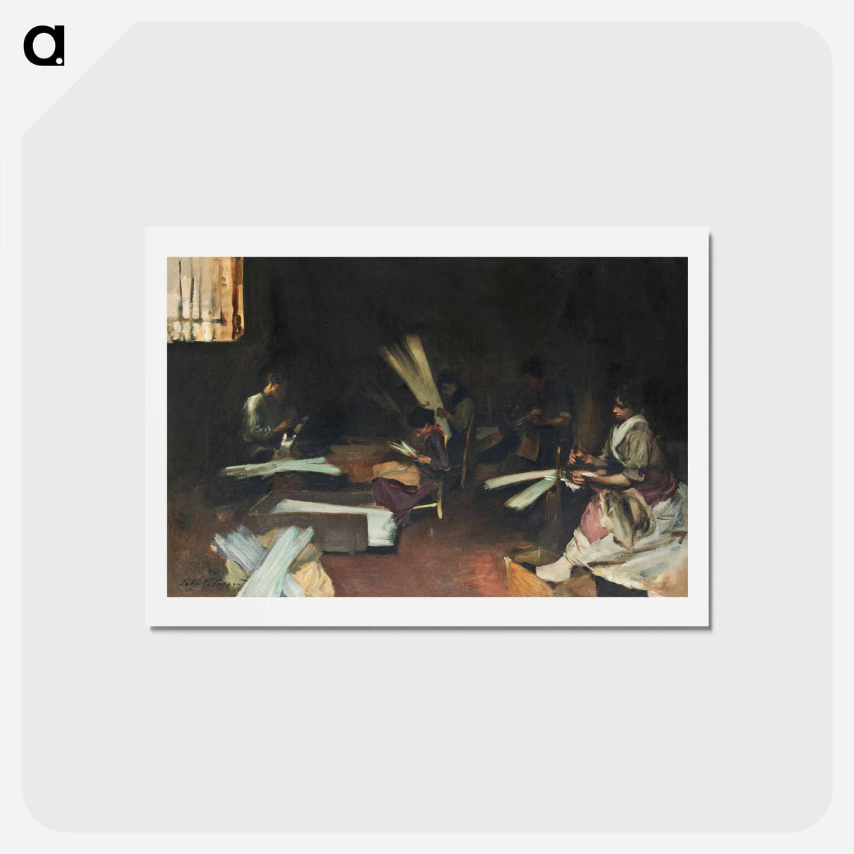 アートポストカード-Venetian Glass Workers - ジョン シンガー サージェント Postcard.