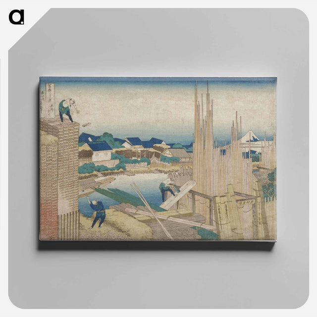 アートパネル-Tatekawa in Honjo - 葛飾 北斎 Canvas.