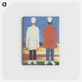 アートメモ帳-Two Male Figures - カジミール マレーヴィチ Memo.