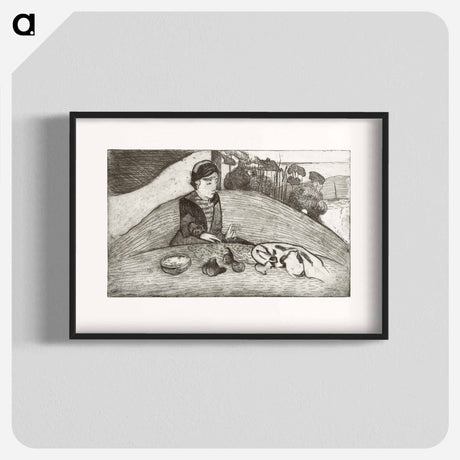 アートポスター-The Woman with Figs - ポール ゴーギャン Poster.