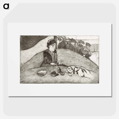 アートポスター-The Woman with Figs - ポール ゴーギャン Poster.