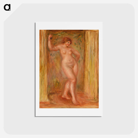 アートポストカード-Nude with Castanets - ピエール オーギュスト ルノワール Postcard.