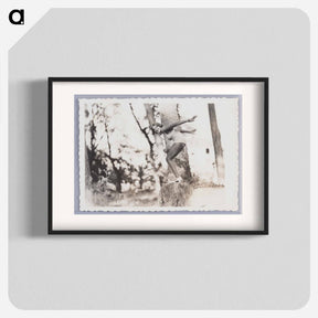 アートポスター-Woman in Swimsuit in Diving Pose on Treestump
 - セントルイス美術館 Poster.