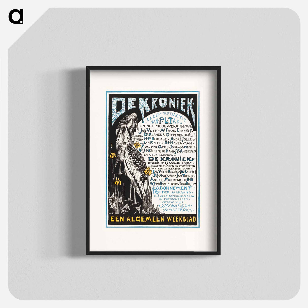 Reclamekaart voor 'De Kroniek' - テオ ヴァン ホイテマ Poster.