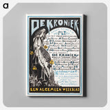 Reclamekaart voor 'De Kroniek' - テオ ヴァン ホイテマ Canvas.