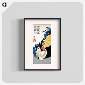 アートポスター-Rooster and Umbrella
 - 歌川 広重 Poster.