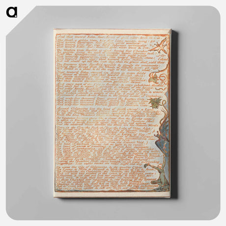 アートパネル-Jerusalem, Plate 13, "And that toward Eden...." - ウィリアム ブレイク Canvas.