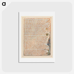 アートポストカード-Jerusalem, Plate 13, "And that toward Eden...." - ウィリアム ブレイク Postcard.